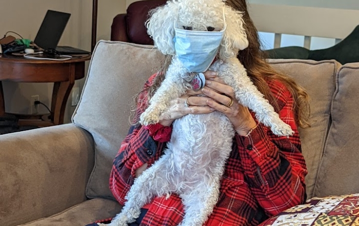 MTI veteran Lola encourages everyone to mask up on all productions!