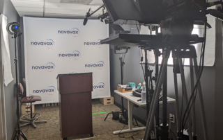 The studio set at Novavax HQ. It may look simple, but a lot of tech was put to use, Video Production MTITV