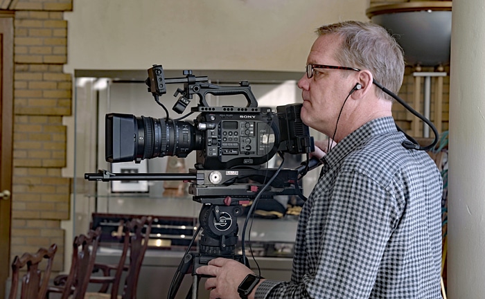 Shawn Chadwick with the Sony FS7 MII, which nearly guarantees a successful production.