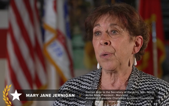 Video Production subject, honoree Mary Jane Jernigan, shot by videographer John Murphy.
