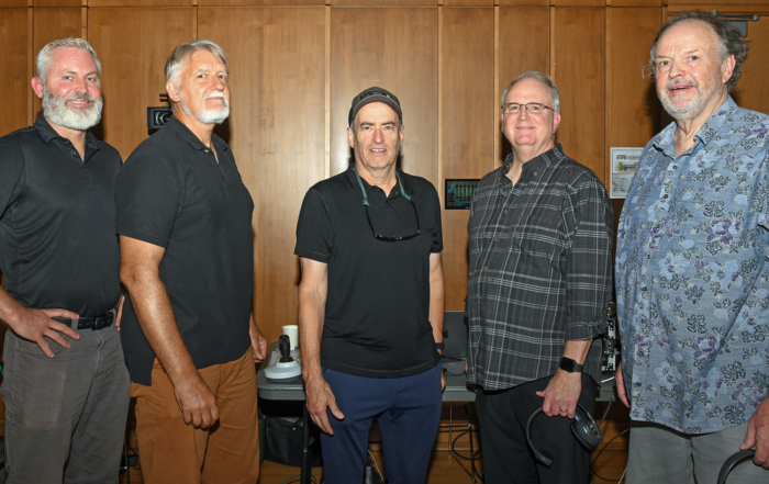 The MTI A Team: (from left) John Bogley, Greg Fabic, Dave Lilling, John O'Brien, and Bob Young. (Photograph by Leigh Mosely)